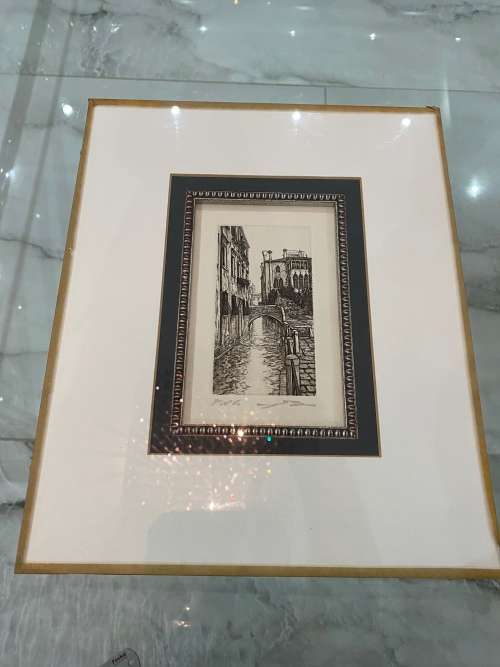 UGO BARACCO SIGNED ARTWORK IN PENCIL SIZE 25cm x30cm !!!