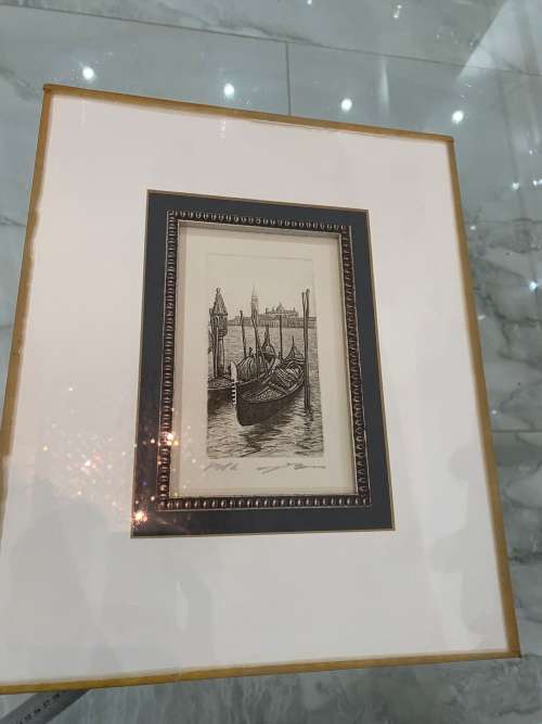 UGO BARACCO ARTWORK SIGNED IN PENCIL !!!30 cm x 25cm !!