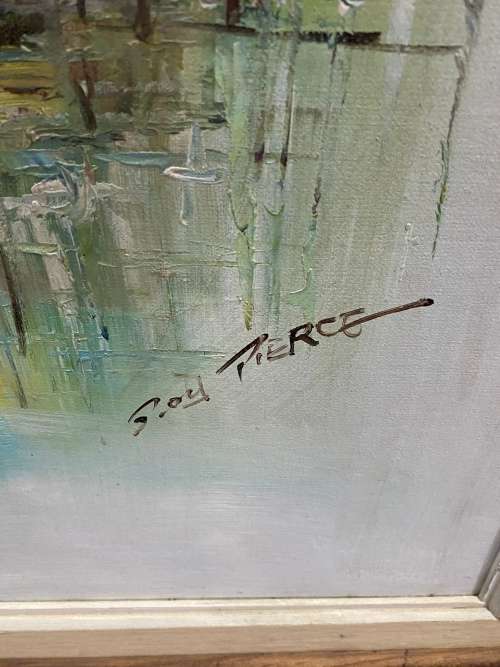 MASSIVE ORIGINAL ROY PIERCE ABSTRACT OIL PAINTING SIZE 97CM X 72CM !!!!