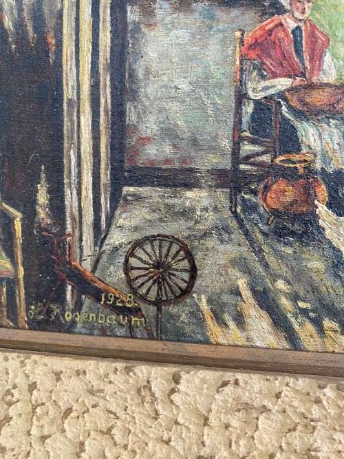 OLD OIL ON CANVAS OIL PAINTING SIZE 51Cm x 40CM !!!