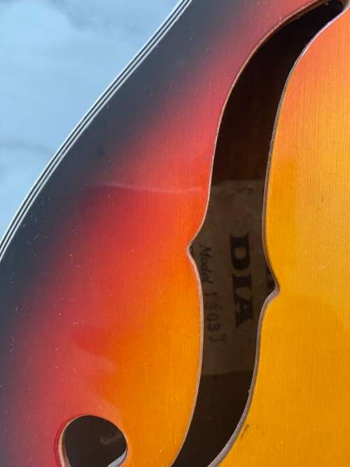 DIA 1303T GUITAR IN BAD CONDITION DAMAGE SHOWN ON PICTURES!!!