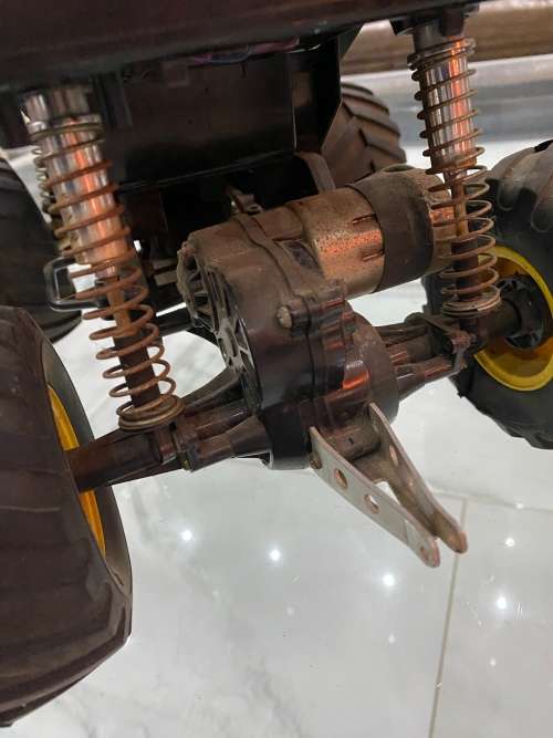 RARE LARGE VINTAGE TAMIYA MIDNIGHT PUMPKIN RC CAR NOT TESTED AND NO REMOTE !!!