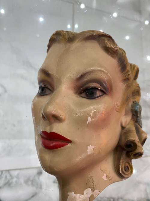 Vintage plaster face