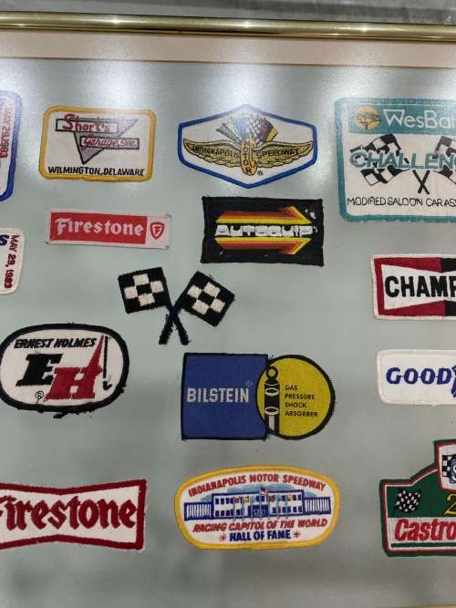 Framed motorsport patches size 62CM x 48CM !!!