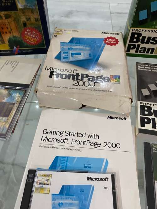 Vintage Microsoft font page and Business plan maker bid for all