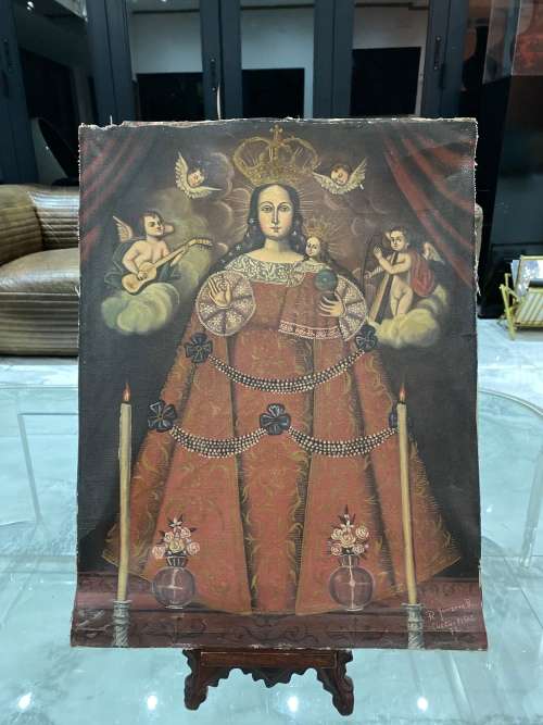 Oil Paintings signed and dated size 50CM x 39CM has damages !!!