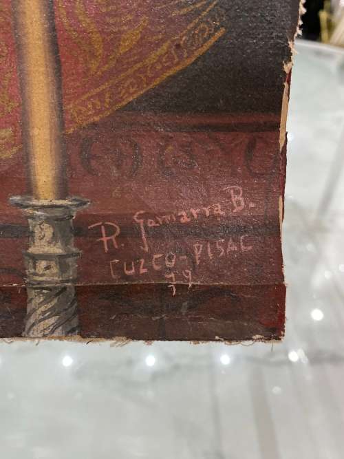 Oil Paintings signed and dated size 50CM x 39CM has damages !!!