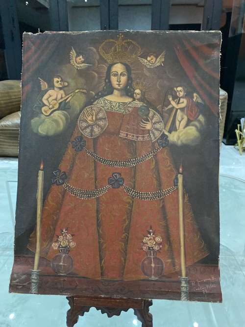 Oil Paintings signed and dated size 50CM x 39CM has damages !!!