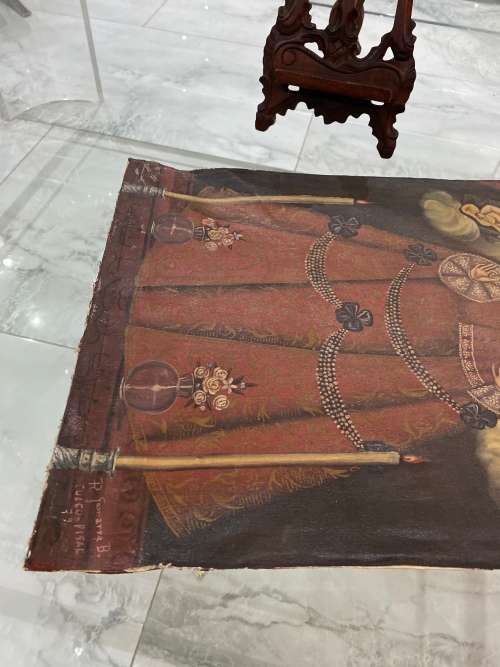 Oil Paintings signed and dated size 50CM x 39CM has damages !!!