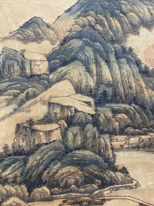 RARE VINTAGE HIGHLY DETAILED AND COLLECTABLE MASSIVE SCROLL OVER 1,5 METERS TALL SIGNED !!!!