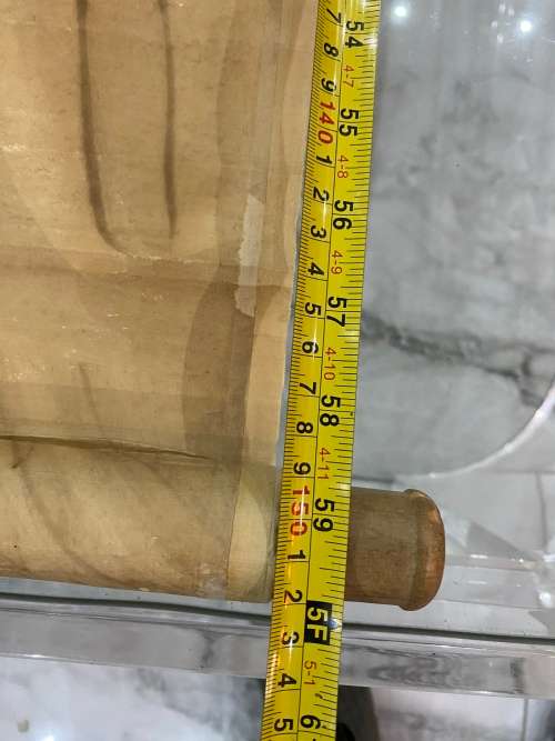 RARE VINTAGE HIGHLY DETAILED AND COLLECTABLE MASSIVE SCROLL OVER 1,5 METERS TALL SIGNED !!!!