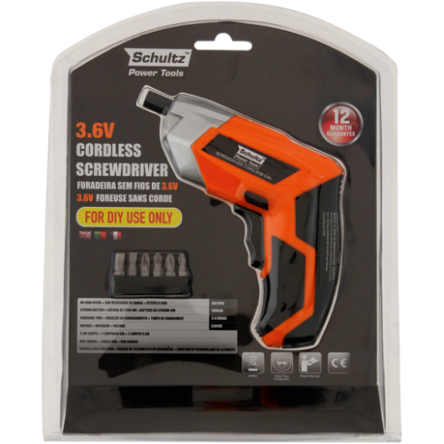 3.6 V CORDLESS SCREWDRIVER