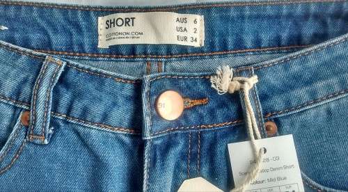 Designer Denim Shorts. Size 34. New