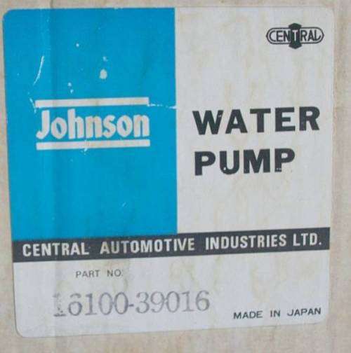 Toyota Water Pump. Reduced to CLEAR!!!