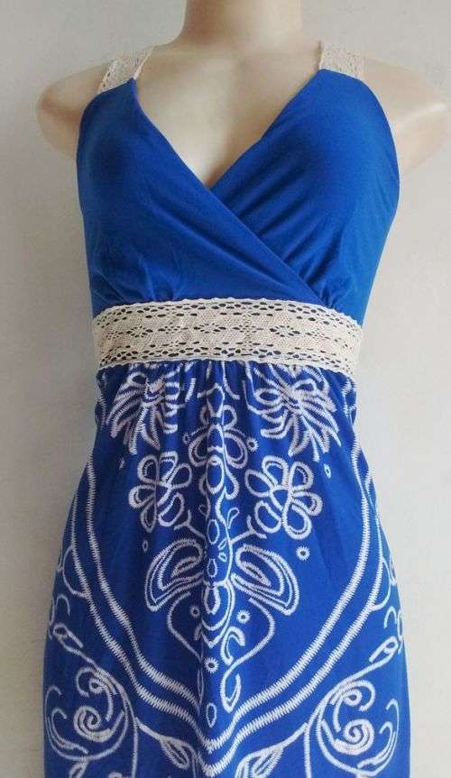 Long Blue Maxi Dress. Size Large
