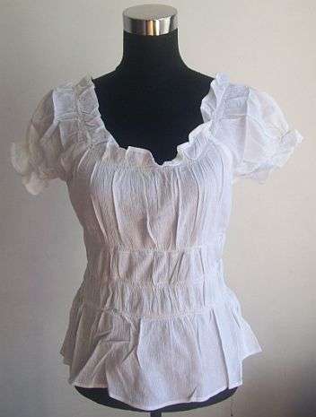 Short Sleeved White Top. Size 34
