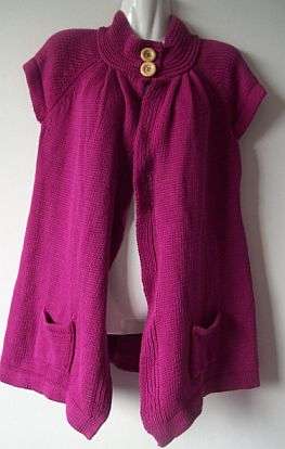 Open Front Knit Jersey. To fit size 34 or 36