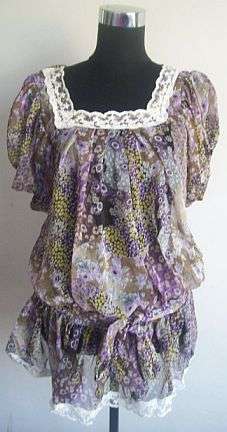 Pretty Chiffon Floral Dress/Top . To Fit Size 32/34