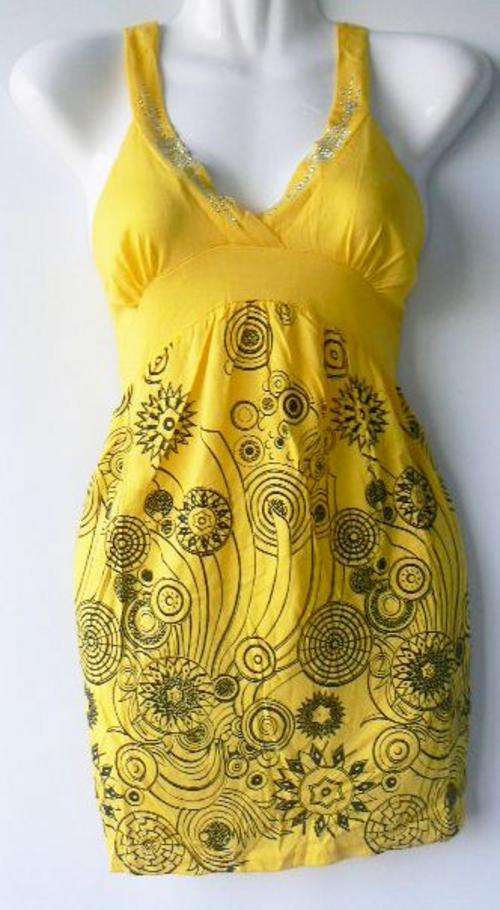 Halter Neck Yellow Top. To Fit Size 34