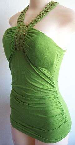 Green Strapy Top. To Fit Sizes 34/36