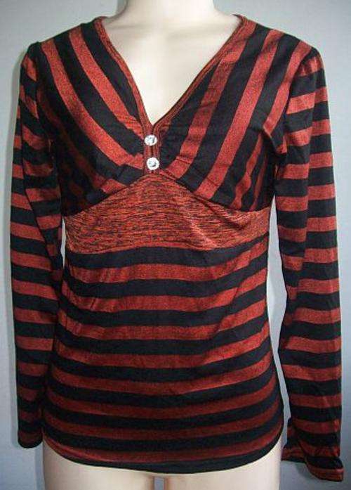 Striped, Elegant Striped Top - Size  36