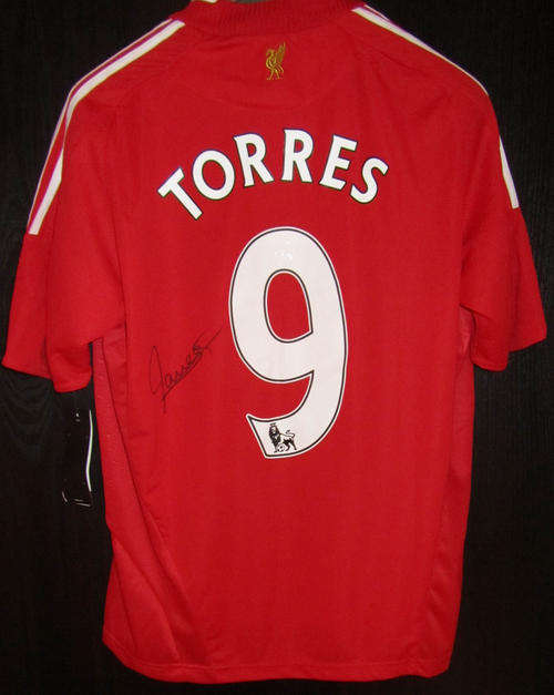 Liverpool Torres Signed Top- with COA