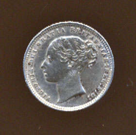 Great Britain 1872 Queen Victoria Silver 1 Shilling Coin
