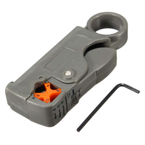 MultiFunction ABS Cable Stripper Rotary Coaxial Wire Coax Stripping Cutter Tool