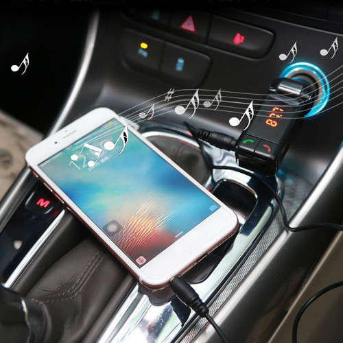 LCD Bluetooth Charger with handfree MP3 Player/ FM Radio Adapter Transmitter USB Charger