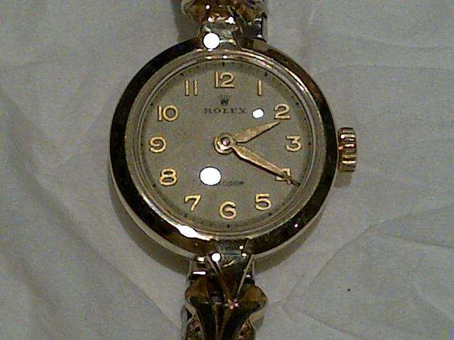 Rolex - Ladies 9ct Gold Head with Plated Flexi Strap