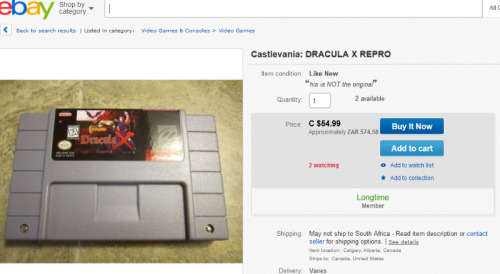 Castlevania dracula x SNES ( repro )