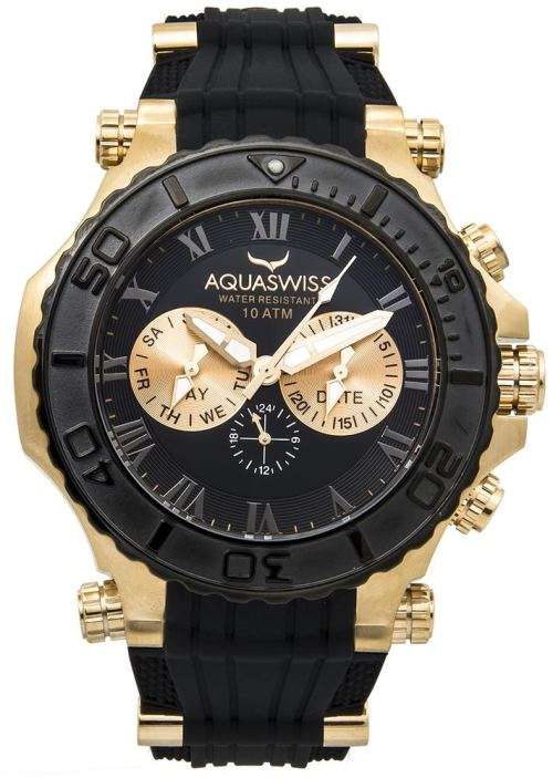 Aquaswiss Men's Bolt 5H Thick & Heavy Swiss Chronograph Watch W/ BOX, PAPERS * A MUST HAVE!!!*