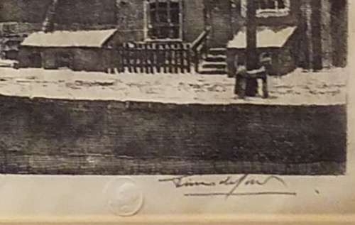 Tinus De Jongh - Amsterdam Etching