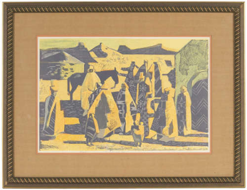 Alfred Krenz - Linocut