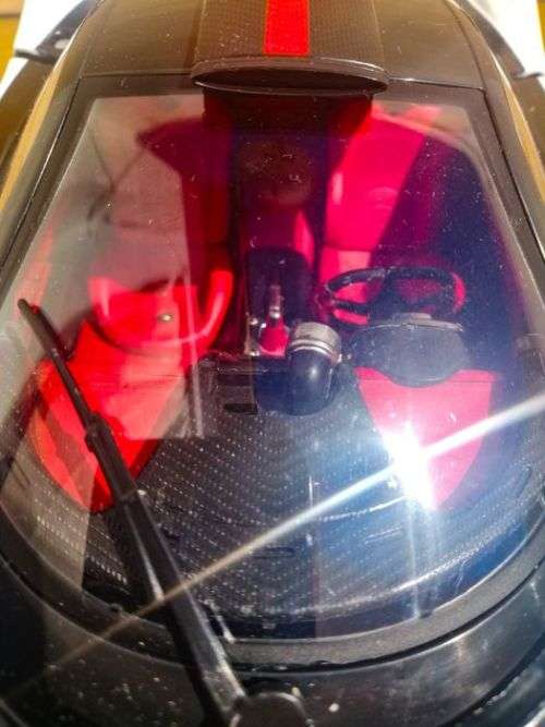 Pagani Zonda 5 Cinque White and Black 1/18 Diecast Model Car by Motormax