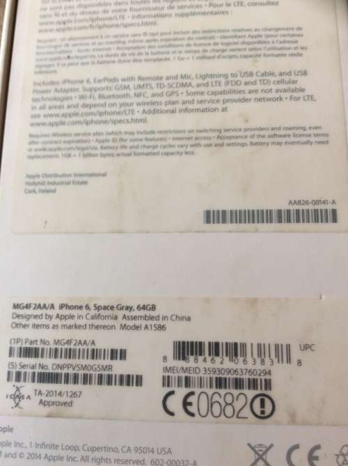 Apple Iphone 6 space grey 64gb