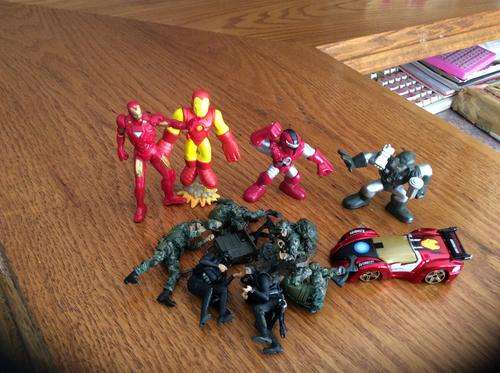 Iron-man figures + bulk load of army men