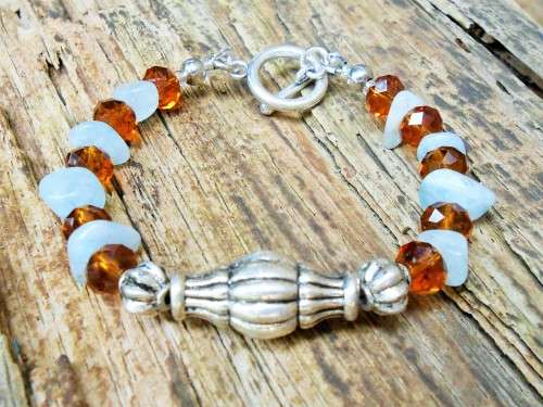 AQUAMARINE NECKLACE AND BRACELET SET