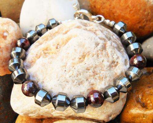ROOT BASE CHAKRA BRACELET Garnet and Haematite