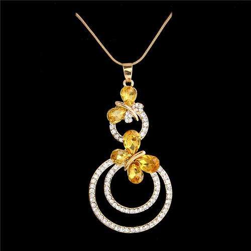 18Kt Gold Plated Jewellery sets Earring and necklace with Austrian Crystals Stone.... Unique Design!