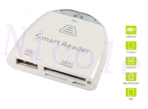 Multifunction 3-in-1 card reader OTG Micro USB for Smartphone and Tablet