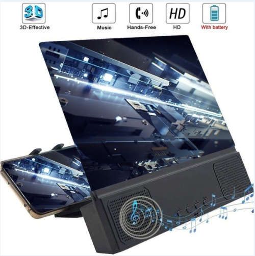 12 inch 3D HD Phone Amplifier Screen with Bluetooth Speaker