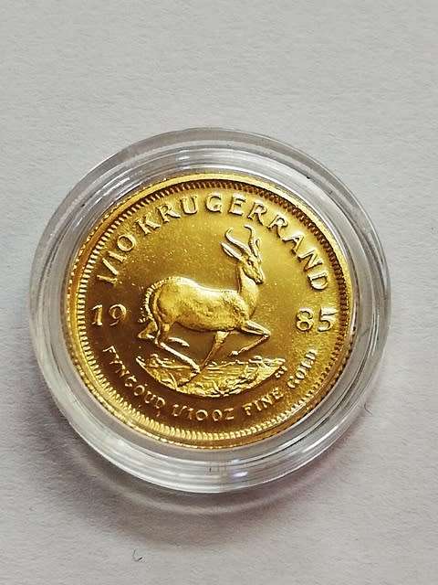 Proof encapsulated 1/10 Kruger Rand 1985