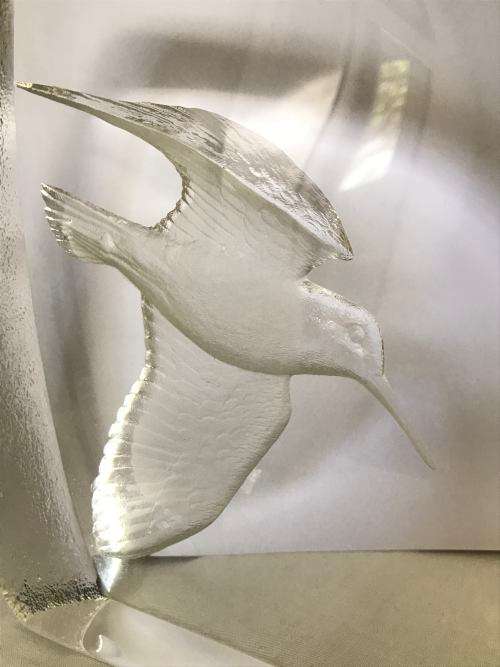 Mats Jonasson Bird Crystal Sculpture