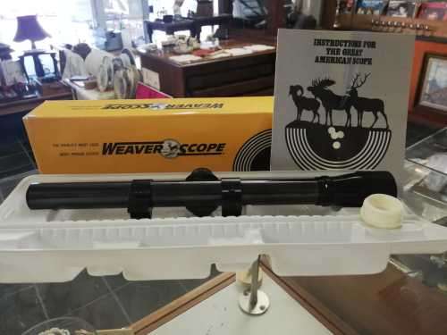 VINTAGE WEAVER D4 Rifle Scope, 4 Power,