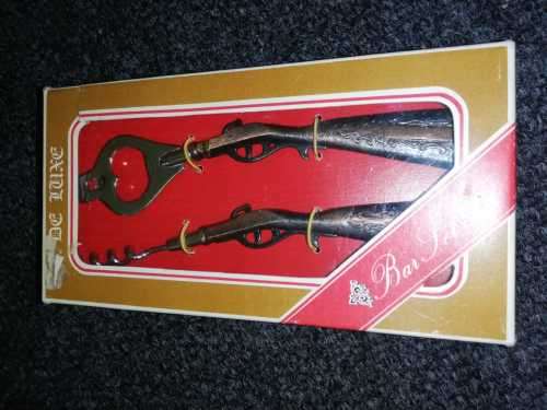 De Luxe Bar Set in Box - Rifle Corkscrew and Bottle Openener