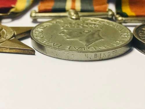 WW2 Medal set (Group of 4) Awarded to N Binder 74721