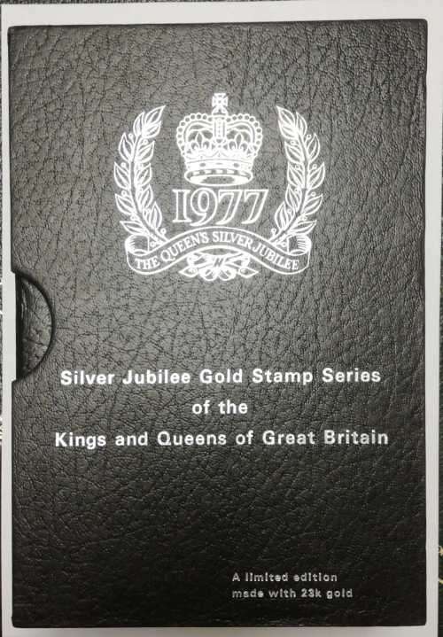 1977 FULL SET of 49 half gram 23K GOLD Stamps 1000 years Kings and Queens of England