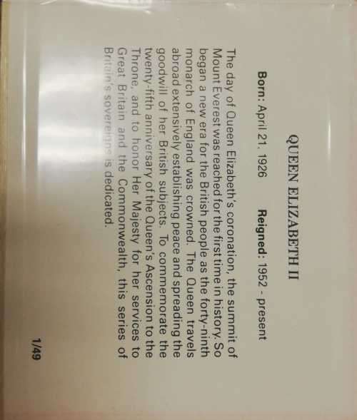 1977 FULL SET of 49 half gram 23K GOLD Stamps 1000 years Kings and Queens of England