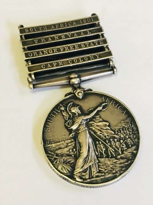 1901 Queens Service Medal - 31415 PTE C E Truman  . IMP . YEO